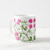 Süße Erbsen-Garten-Blumen-Tasse Kaffeetasse (Vorderseite Links)