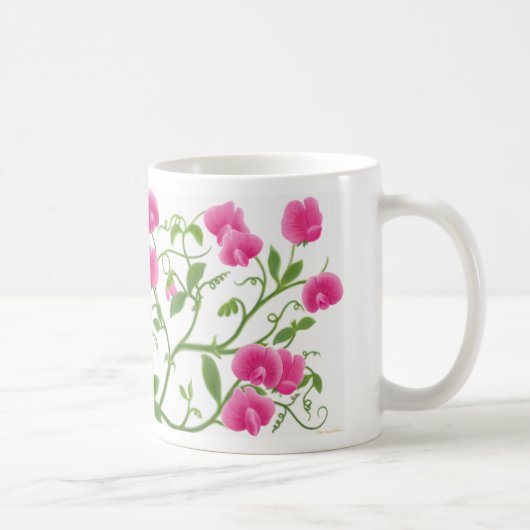 Süße Erbsen-Garten-Blumen-Tasse Kaffeetasse (Rechts)