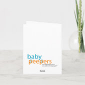 Süße Erbsen-Geburts-Mitteilung Ankündigung (Rückseite)