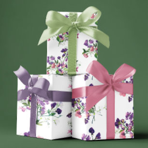 Süße Erbsen Geschenkpapier Flachblatt-Set aus 3 Set