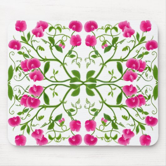 Süße Erbsen-Reben Mousepad (Vorne)
