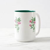 Süße Erbsen-Tasse Zweifarbige Tasse (VorderseiteRechts)