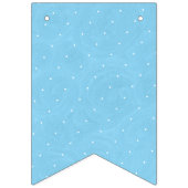 Süße Erbsen-Tee-Geburtstag - blauer Tupfen Wimpelkette (Zweite Fahne)