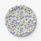 Süße Erbsenblumen Creme Pappteller (Vorderseite)