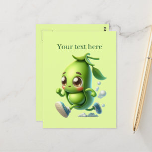 Süße Erbsenliebhaber fügen Text hinzu Postkarte