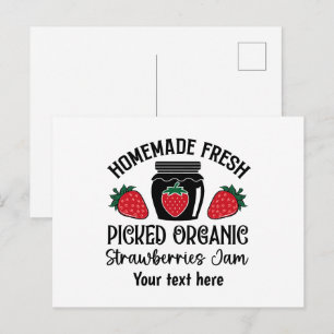 Süße Erdbeer-Marmelade-Verkäufer  Postkarte