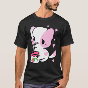 Süße Erdbeer Milch Chibi Katze Nexo Geschenk T-Shirt