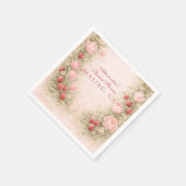 Süße Erdbeer-Romanze Brautdusche Serviette (Ecke)