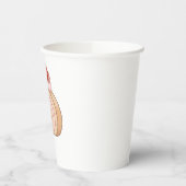 Süße Erdbeer-Schweizer-Rolle-Wasserfarben-Illustra Pappbecher (Links)