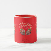 Süße Erdbeer Valentinstag Personalisierte Tasse (Zentrum)