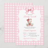 Süße Erdbeerbaby-Party für Mädchen Einladung (Vorne/Hinten)