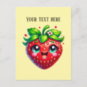 Süße Erdbeere anpassbare Frucht  Postkarte (Vorderseite)