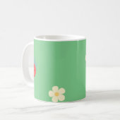 Süße Erdbeere Blumen Kaffeetasse. Kaffeetasse (Vorderseite Links)