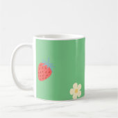 Süße Erdbeere Blumen Kaffeetasse. Kaffeetasse (Links)