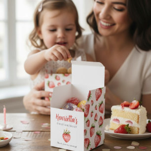 Süße Erdbeere Erstes Geburtstagsgeschenkbox Geschenkschachtel