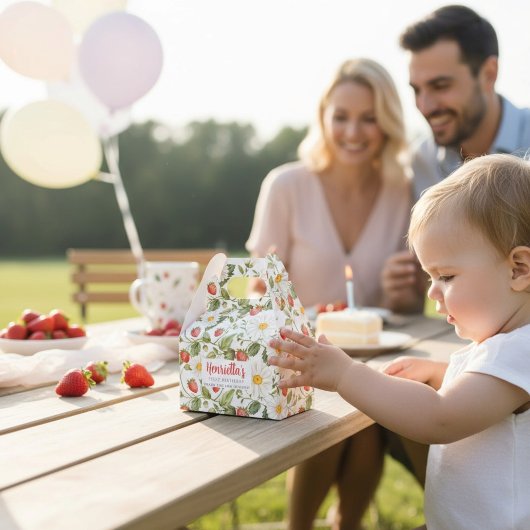 Süße Erdbeere Erstes Geburtstagsgeschenkbox Geschenkschachtel