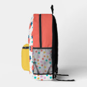 Süße Erdbeere Hübsch & Farbige Tupfen Bedruckter Rucksack (Rechts)