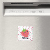 Süße Erdbeere Punkte personalisiert Magnet (In Situ (Geschirrspüler))