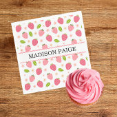 Süße Erdbeere Rosa Mädchen Geburtstag Papier Servi Serviette