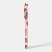 Süße Erdbeere Rosa Muster Handyhülle iPhone Hülle (Linke Seite)