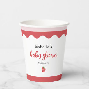 Süße Erdbeeren-Baby-Party Pappbecher