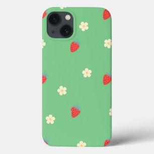 Süße Erdbeeren Blumen Handyhülle. Case-Mate iPhone Hülle
