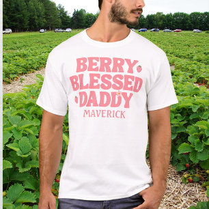 Süße Erdbeeren-Himbeeren-Gesegneter-Vater-Rosa-Geb T-Shirt
