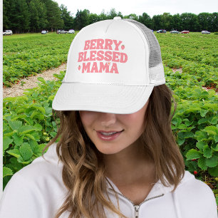 Süße Erdbeeren Mama Pink Geburtstag Truckerkappe
