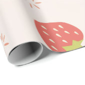 Süße Erdbeeren Muster Geschenkpapier (Rolleneckpunkt)