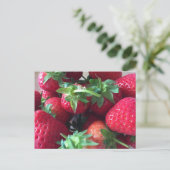 Süße Erdbeeren Postkarte (Stehend Vorderseite)