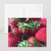 Süße Erdbeeren Postkarte (Vorne/Hinten)