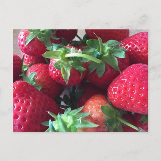 Süße Erdbeeren Postkarte (Vorderseite)
