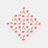 Süße Erdbeeren Rosa Mädchen Geburtstag Papier Serv Serviette (Ecke)