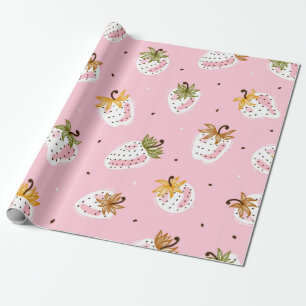 Süße Erdbeeren vintage nahtloses Muster. Obst Geschenkpapier
