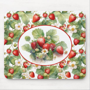 Süße Erdbeeren Wasserfarben Mousepad