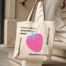 Süße Erdbeerenliebe – Valentinstag-Tragetasche