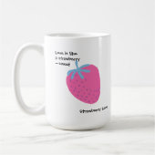 Süße Erdbeerliebe – Valentinstag Kaffeetasse (Links)