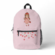 Süße Erdbeermädchen-Rucksack - Cute Pink Ästhetik