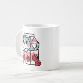 Süße Erdbeermilch-Katze Kaffeetasse (Vorderseite Links)