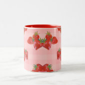 Süße Erdbeertasse 🍓 Zweifarbige Tasse (Mittel)