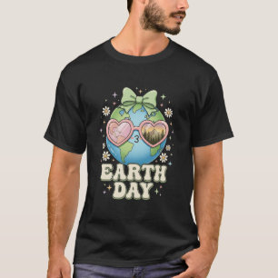 Süße Erde Kawaii Planet Herz Sonnenbrille Natur T-Shirt