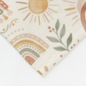Süße Erdig Boho Regenbogen Personalisierte Baby Fl Fleecedecke (Ecke)