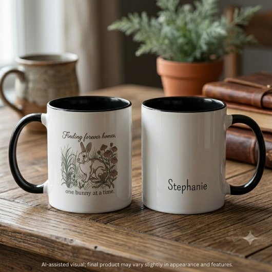 Süße erdige botanische Hasenrettung Tasse