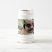 Süße Erdmännchen blühende Aloe-Wildtierkunst Bierglas (Mittel)