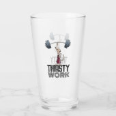 Süße Erdmännchen Durstige Arbeit Gewichtheben Cart Glas (Rückseite)