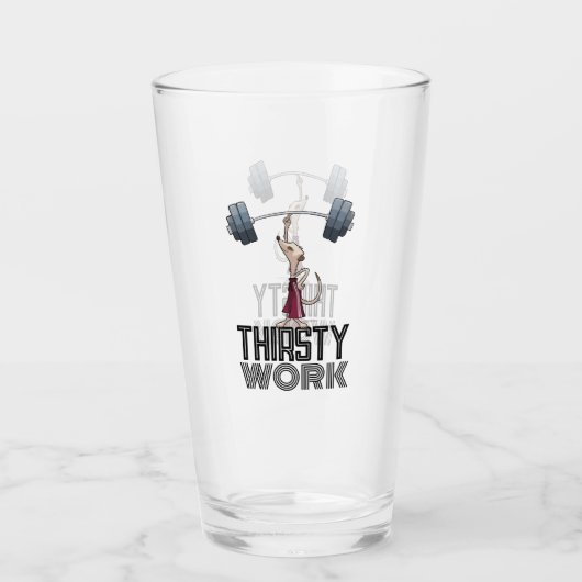 Süße Erdmännchen Durstige Arbeit Gewichtheben Cart Glas (Vorderseite)