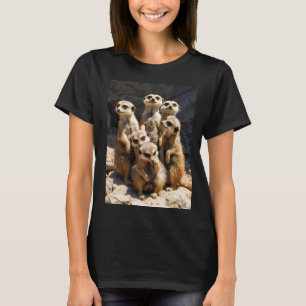 Süße Erdmännchen-Familie Wildlife Damen T-Shirt