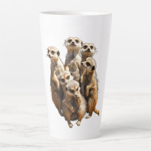 Süße Erdmännchen-Familie Wildlife Damen T-Shirt Milchtasse