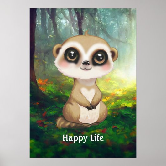 Süße Erdmännchen Poster (Vorne)