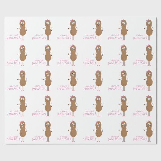 Süße Erdnuss Geschenkpapier (Flach)